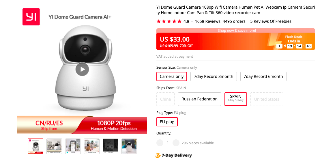 Yi Dome Guard Security Camera