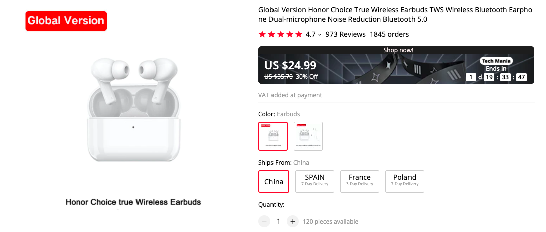 Honor Choice TWS Earbuds Global Version
