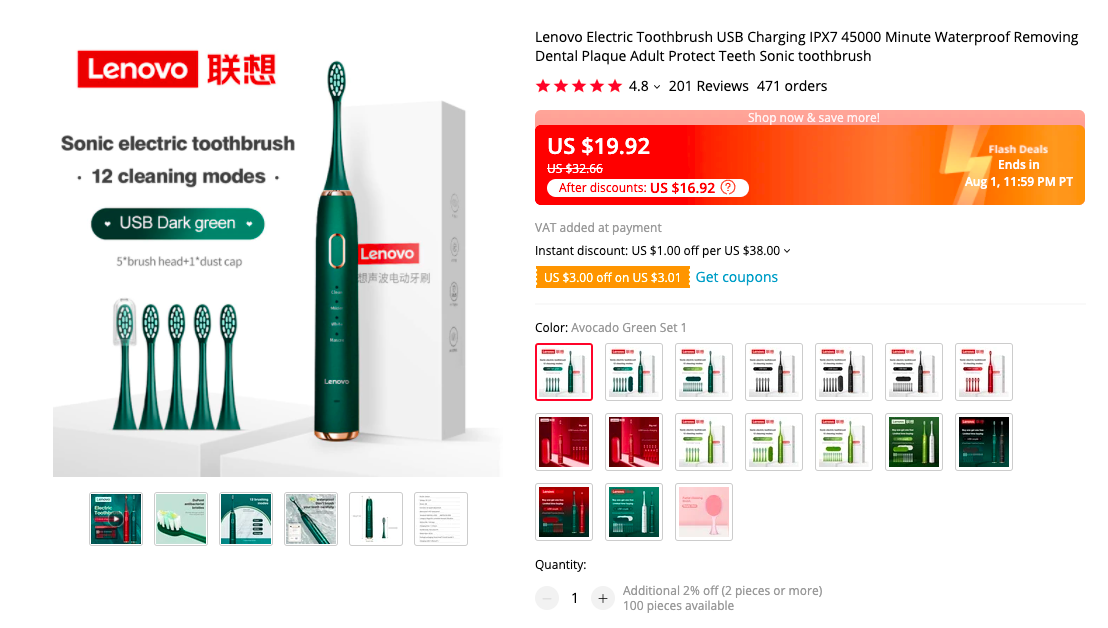 Lenovo Electric Toothbrush