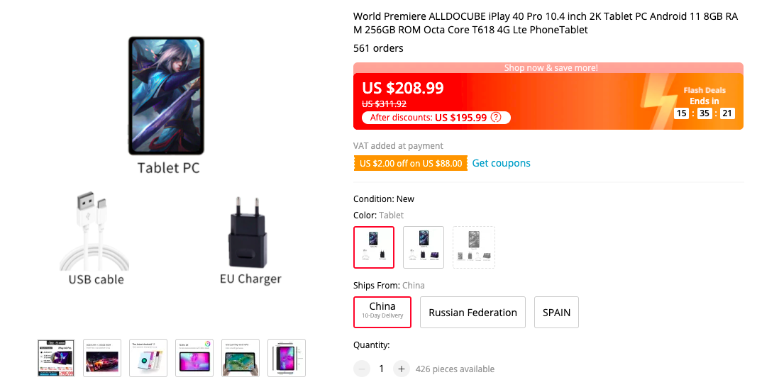 ALLDOCUBE iPlay 40 Pro Tablet