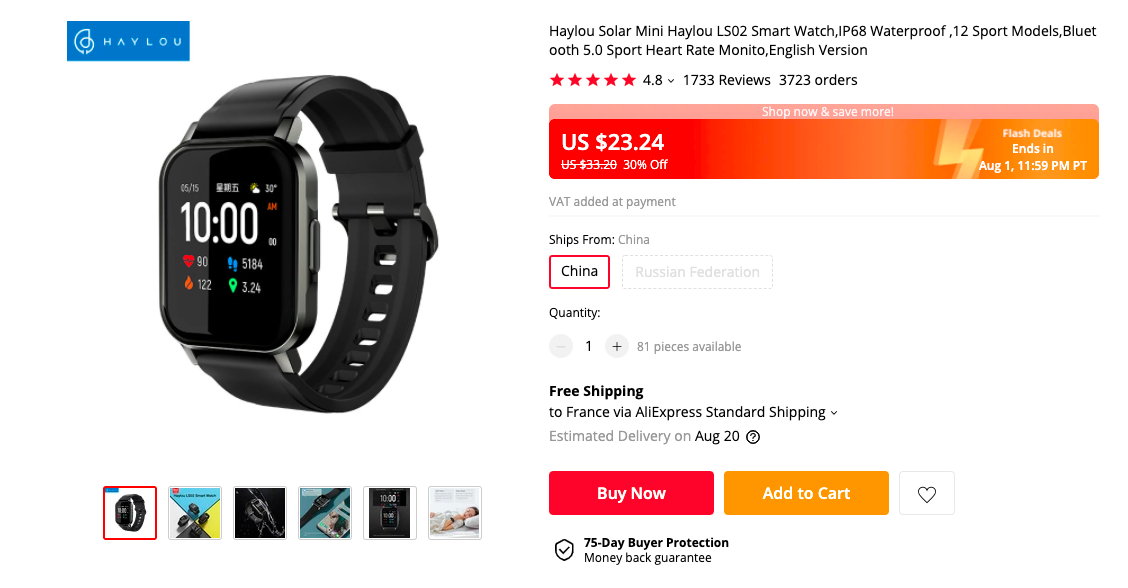 Haylou LS02 SmartWatch 2