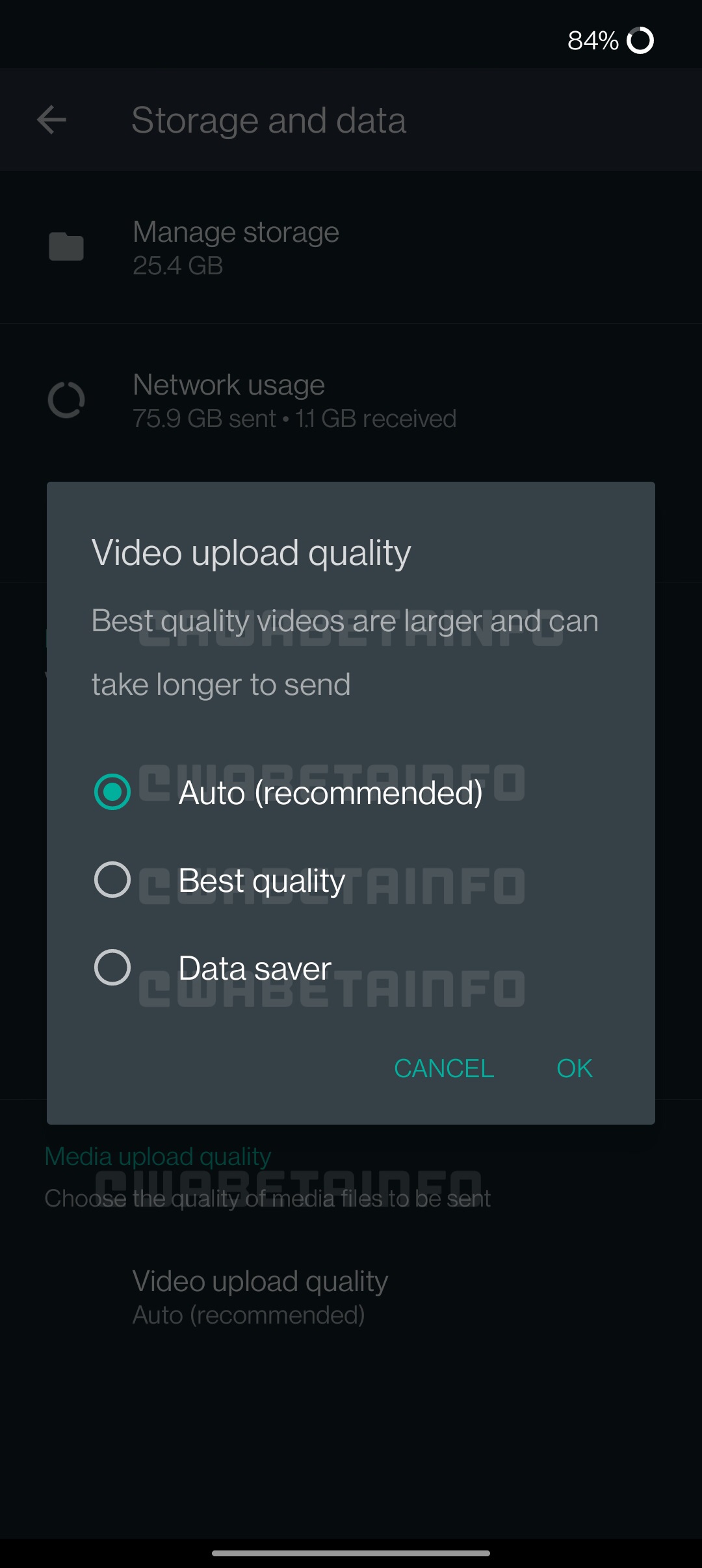WhatsApp Beta Android Video Quality WABetaInfo