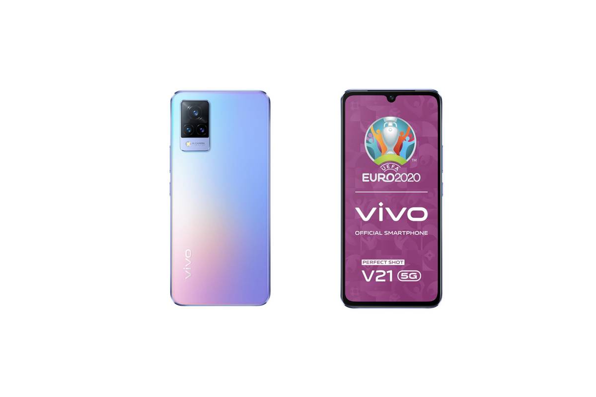 Vivo V21 5G (Dusk Blue, 8GB RAM, 128GB Storage) Without Offer