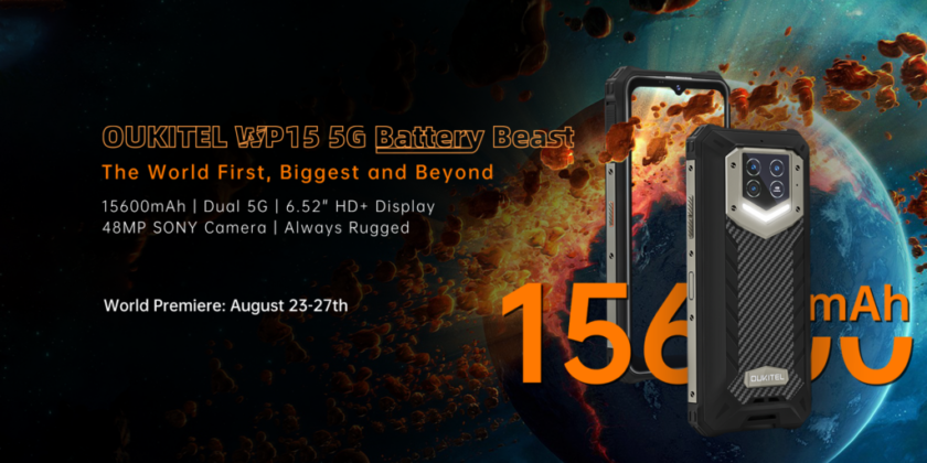 Oukitel WP15 5G rugged smartphone launched with a 15600 mAh massive ...