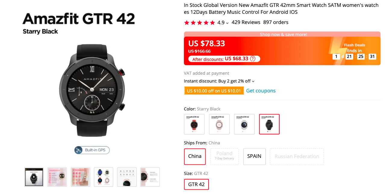 Amazfit GTR Smartwatch