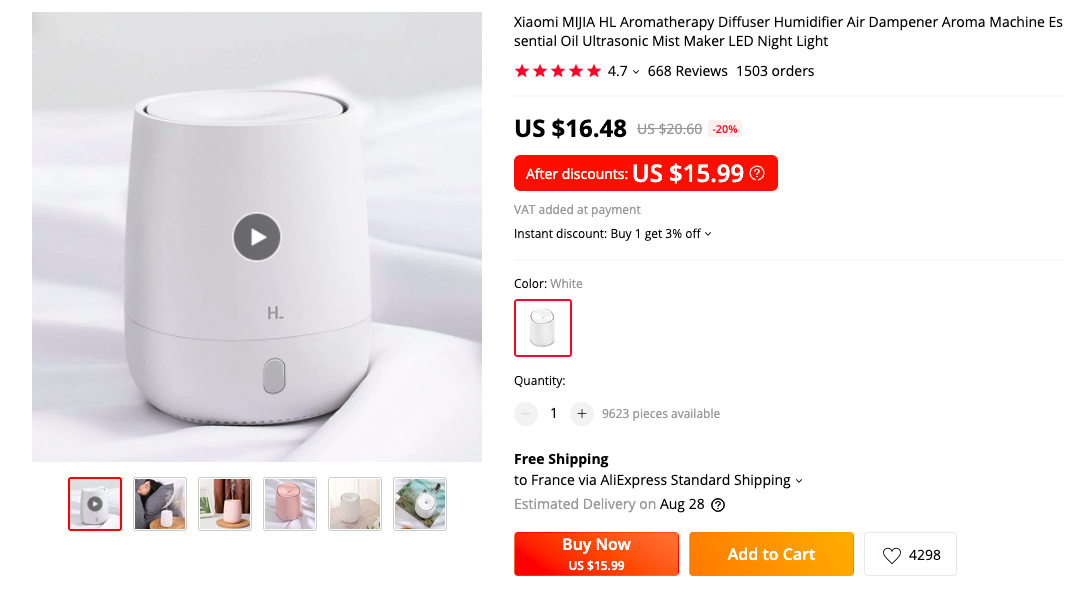 Xiaomi Mijia Aroma Diffuser and Humidifier