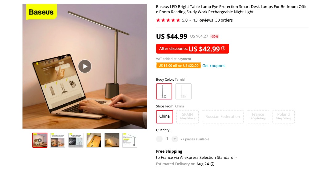 Baseus Foldable Desk Lamp