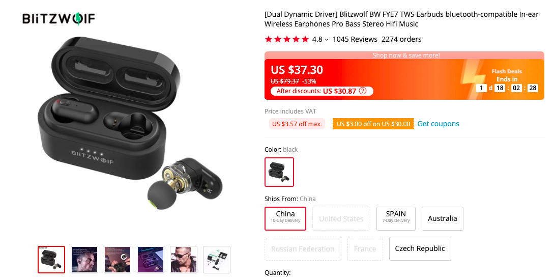 BlitzWolf BW-FYE7 TWS Earbuds