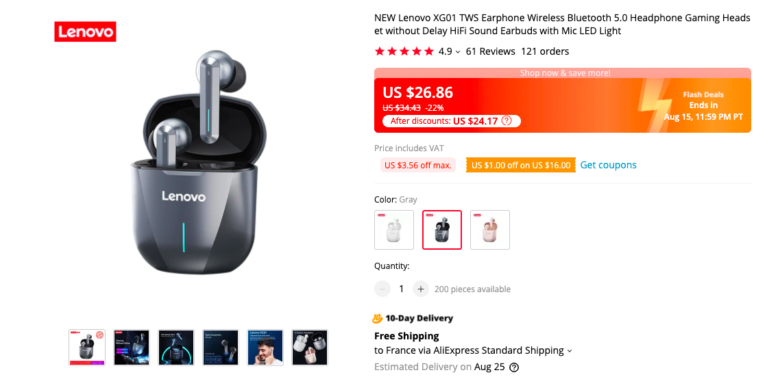 Lenovo XG01 TWS Earphone