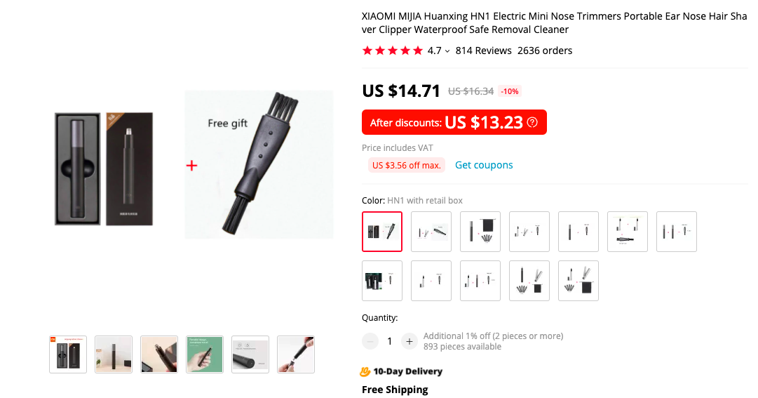 Xiaomi Huaxing Nose Hair Trimmer