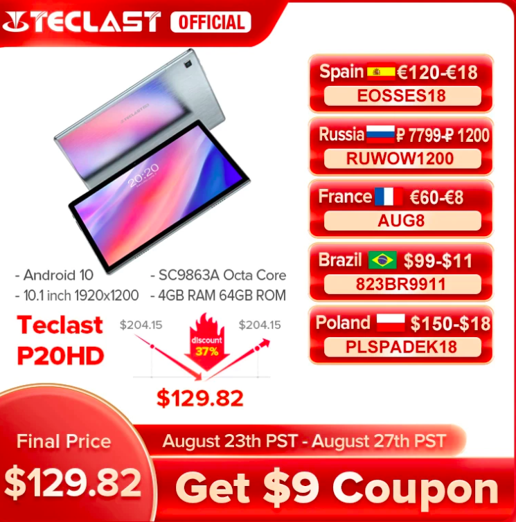 Teclast P20HD Tablet