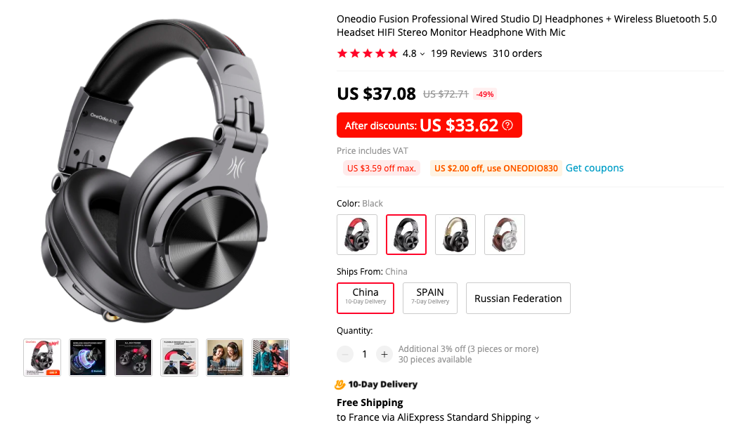 OneOdio Fusion A70 Wireless Headphone