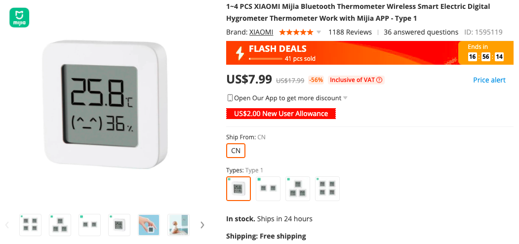 Xiaomi Mijia Temperature Humidity Thermometer 2