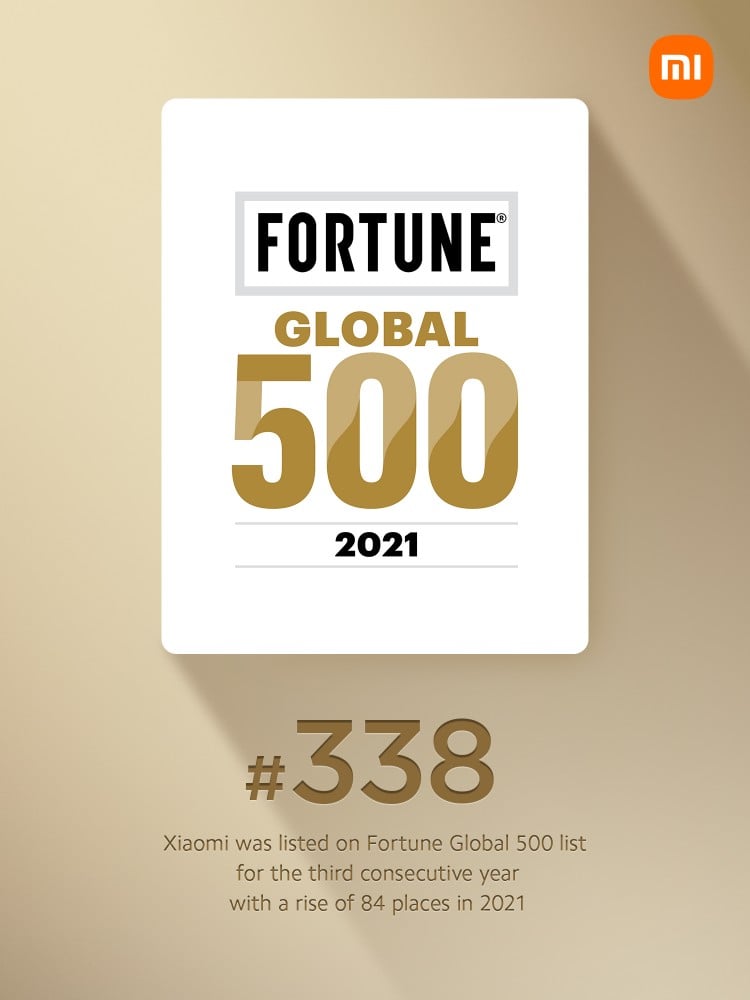 Xiaomi ranks 338th in Fortune Global 500 list