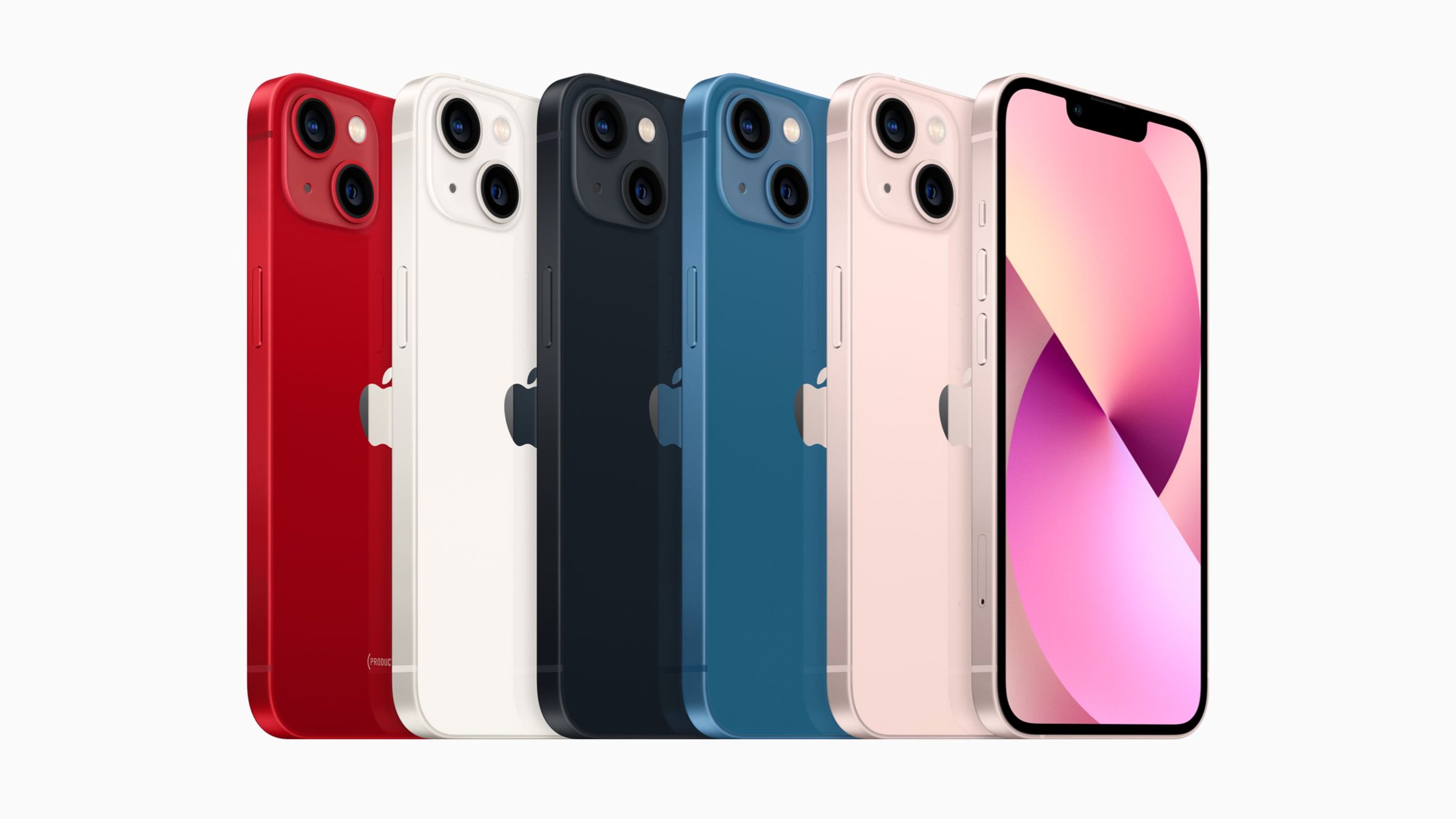 Apple iPhone 13 Todos los colores en primer plano