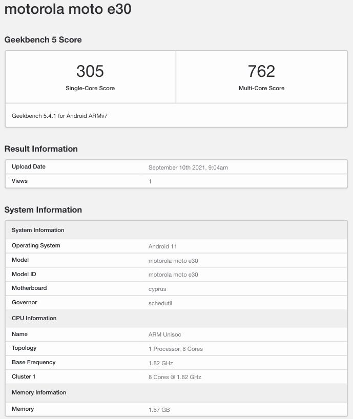 Motorola-Moto-E30-Geekbench