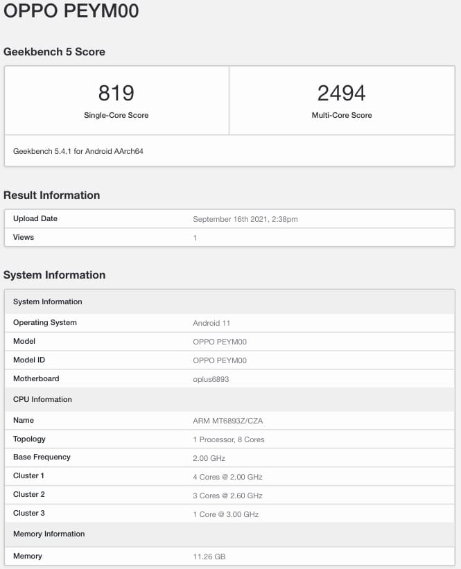 OPPO-K9-Pro-5G-Geekbench