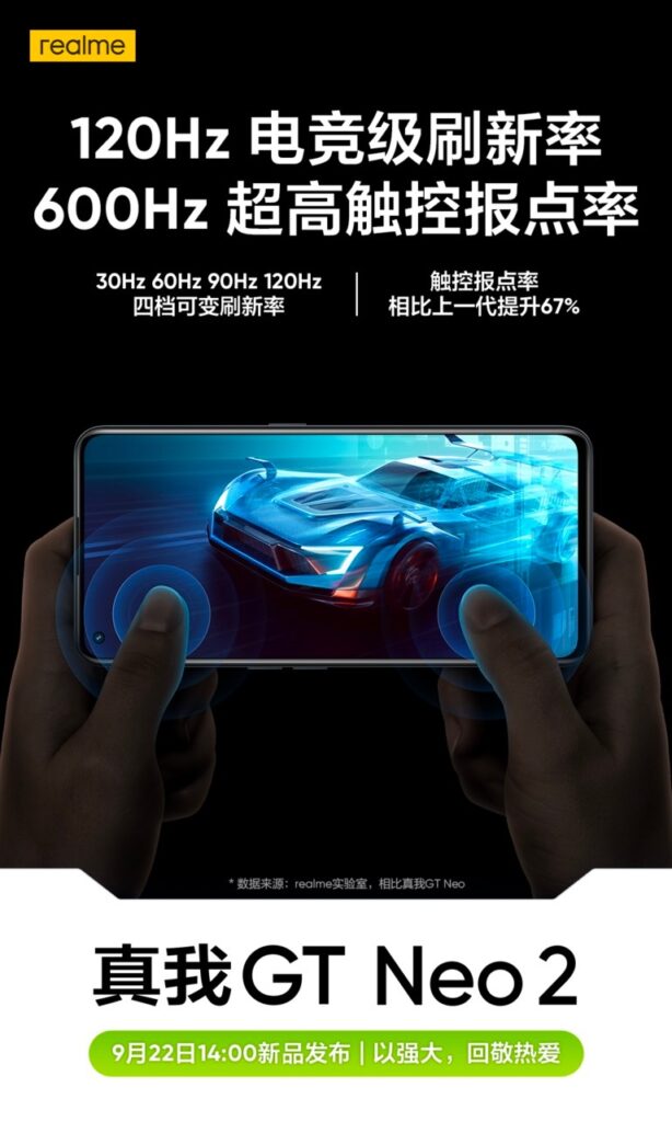 Realme GT Neo2 display details