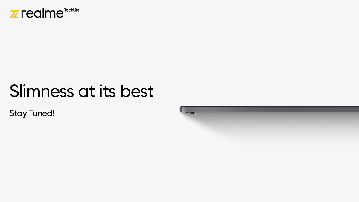 Realme Pad slim desing teased