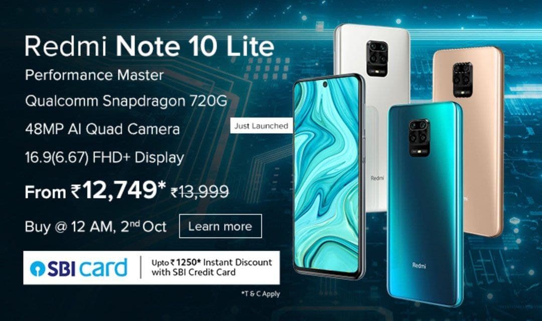 mi note 10 lite camera