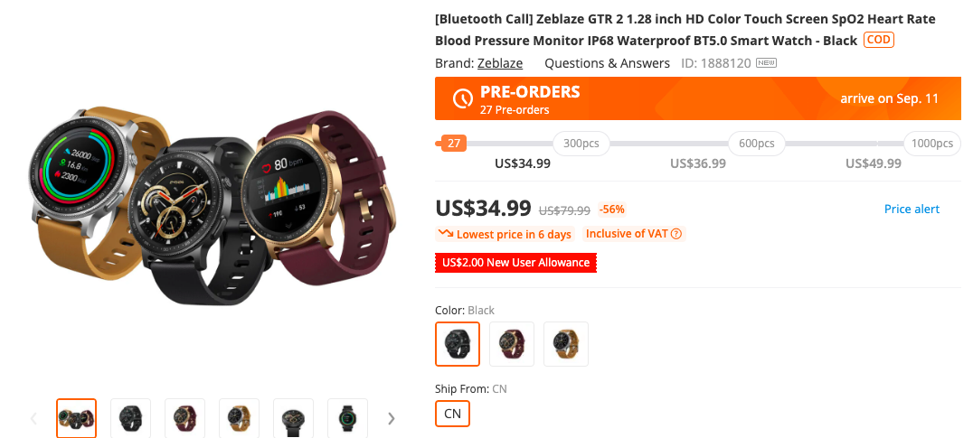 Zeblaze GTR 2 Smartwatch