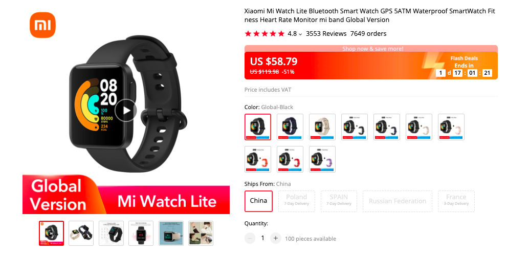 xiaomi mi watch aliexpress