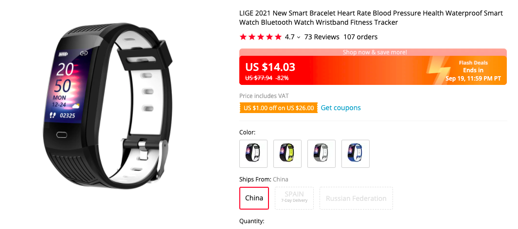 LIGE 2021 Smart Bracelet