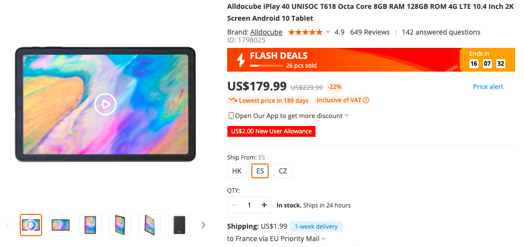 Alldocube iPlay 40 Tablet