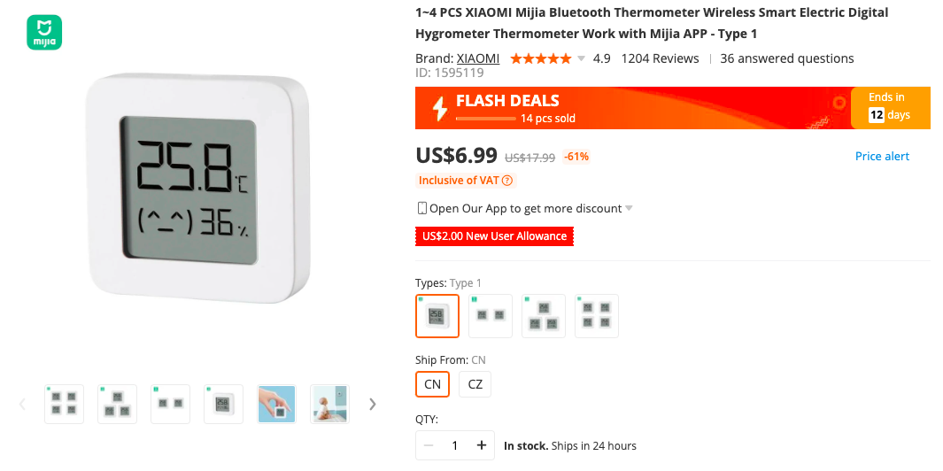 Xiaomi Mijia Temperature Humidity Thermometer 2