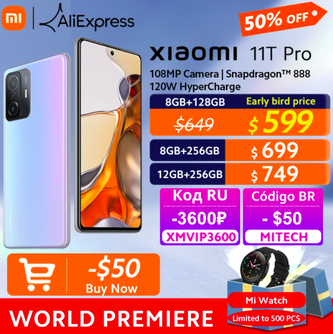 Xiaomi 11T Pro 128GB/256GB Global Version Mi 11t pro Octa Core 108MP Camera  120W HyperCharge 120Hz AMOLED Display Support NFC - AliExpress