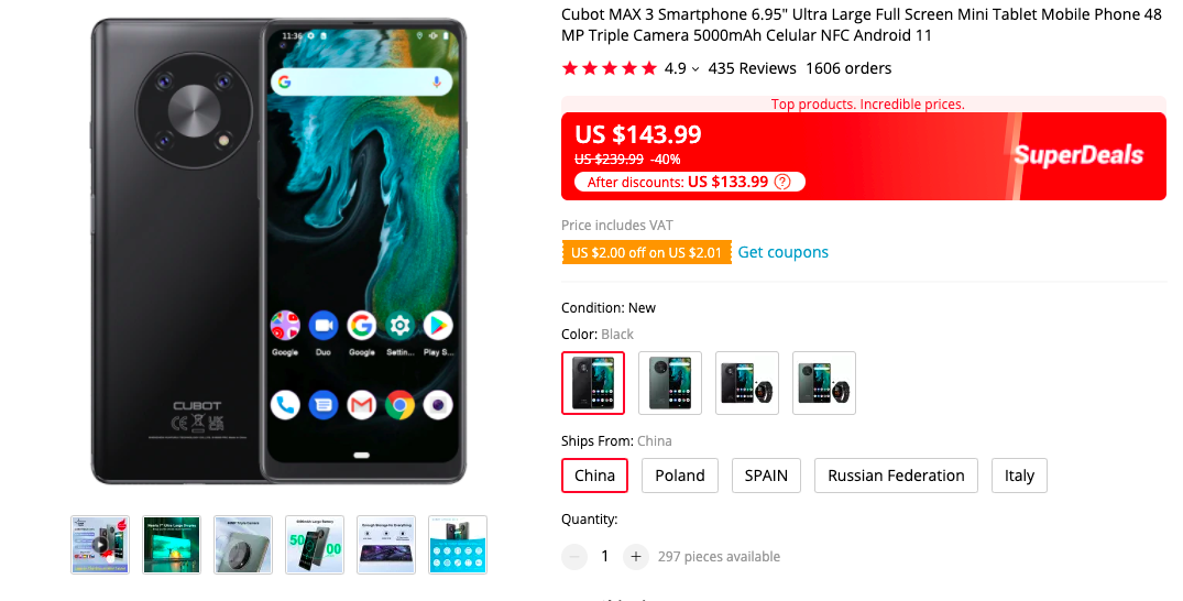 Cubot Max 3 Smartphone