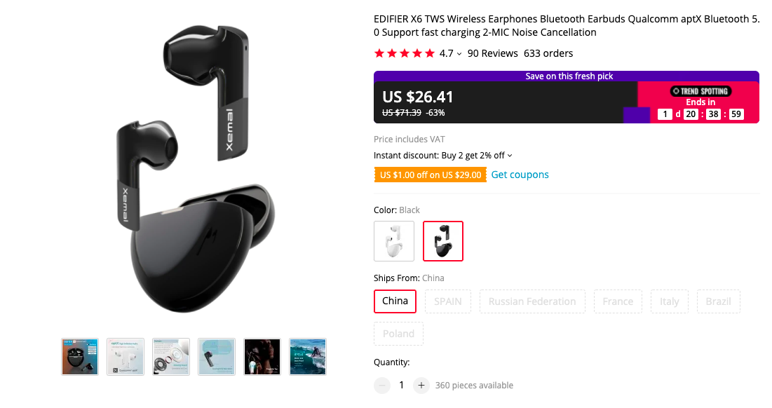 Edifier X6 TWS Earphones