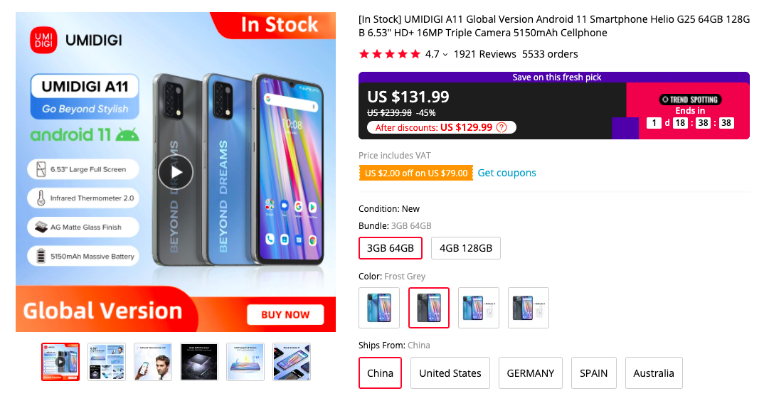 UMIDIGI A11