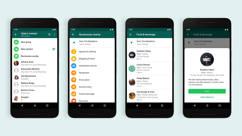 WhatsApp In-App Business Directory