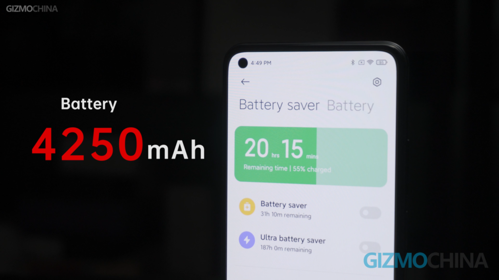 Xiaomi 11 Lite NE 5G Review Battery Capacity