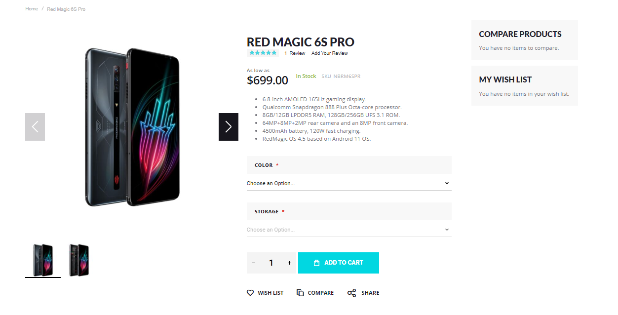New Arrival: Buy Red Magic 6S Pro with Snapdragon 888+ from Giztop ...