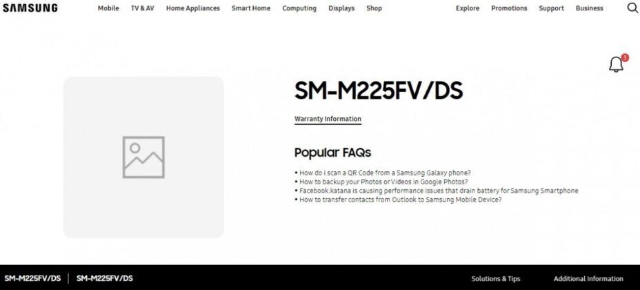 samsung galaxy m22