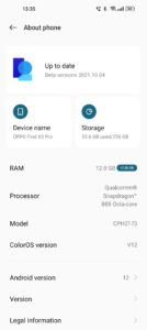 ColorOS 12 Review GizmoChina About Phone 01