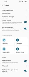 ColorOS 12 Review GizmoChina Privacy