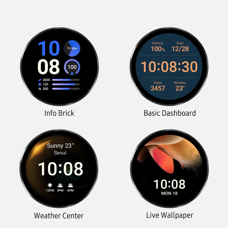 Galaxy Watch4 new watch faces