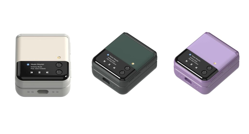 Galaxy Z Flip3-shaped Case for Galaxy Buds