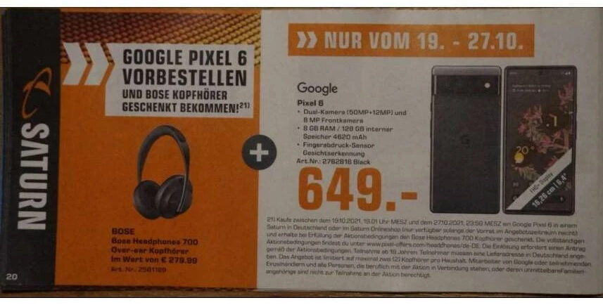 Google Pixel 6 lineup Germany details leak