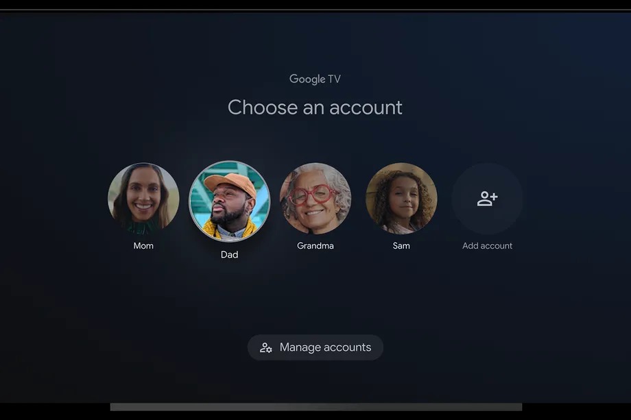 Google TV profiles