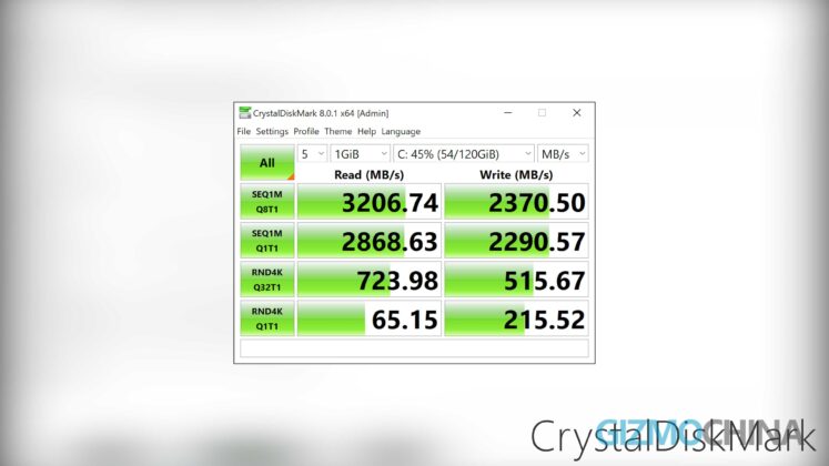 Huawei Matebook 14S review CrystalDiskMark