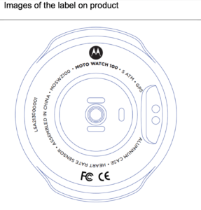 Moto Watch 100 FCC B