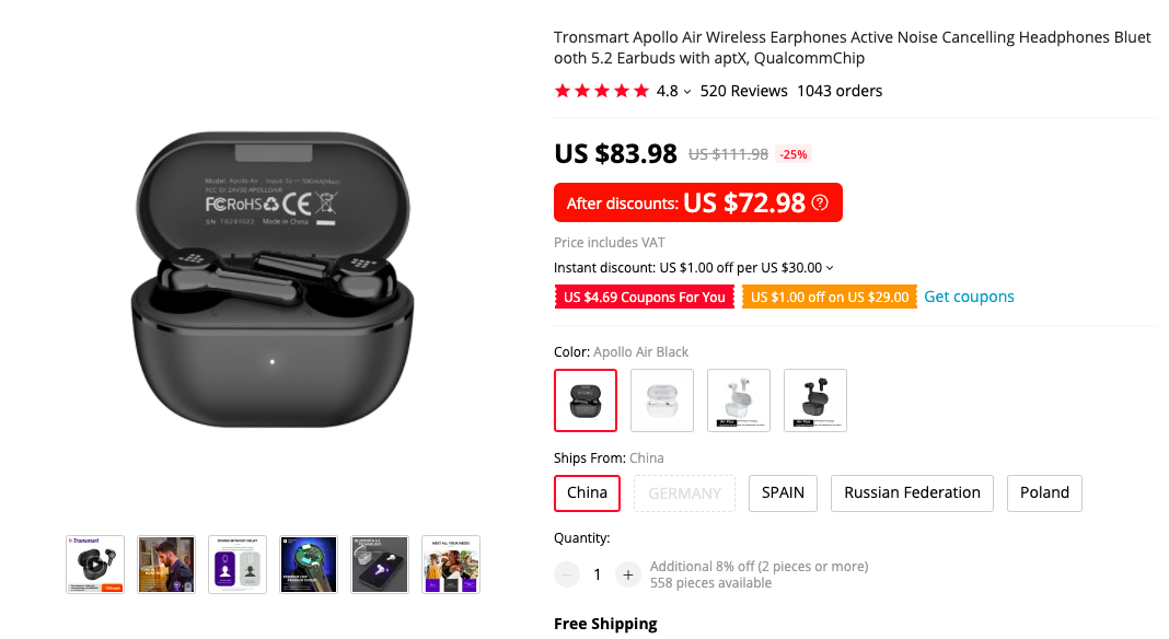 Tronsmart Apollo Air Earphones