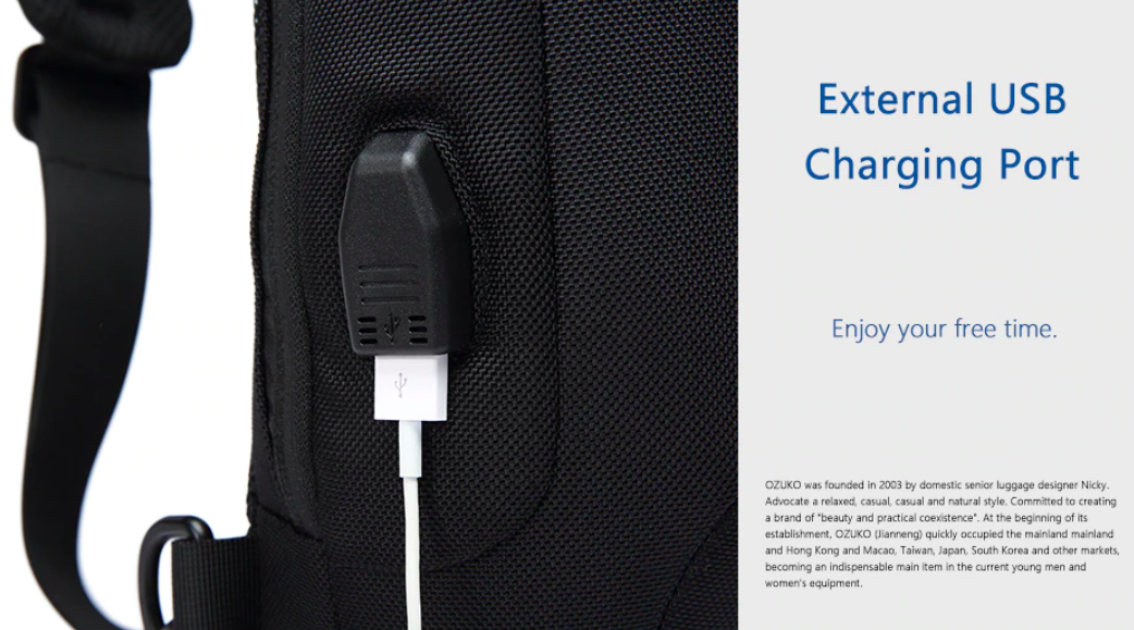  OZUKO Crossbody Anti-theft Bag 
