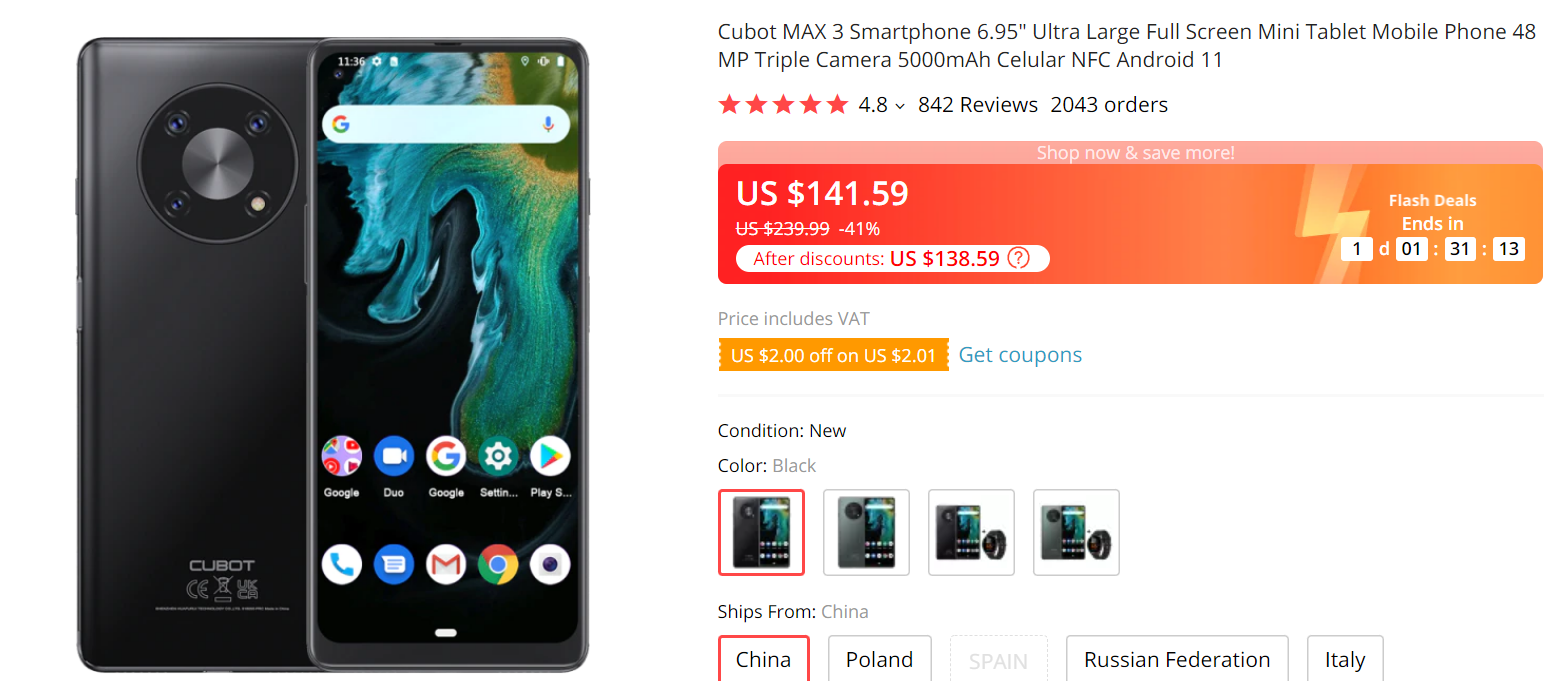 Cubot Max 3 Smartphone