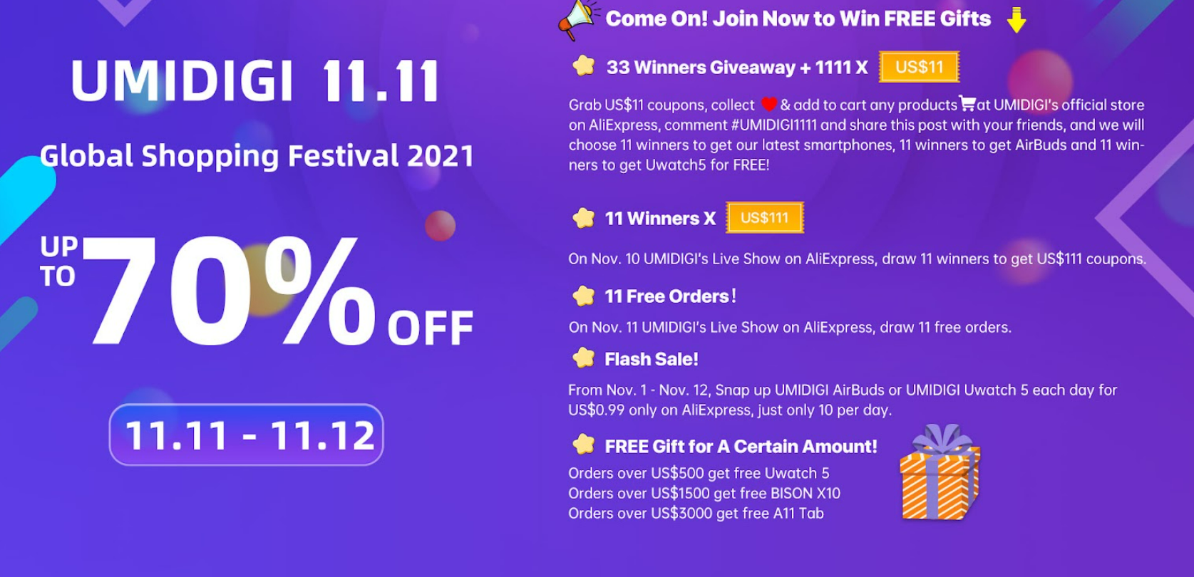 UMIDIGI singles day sale 2021