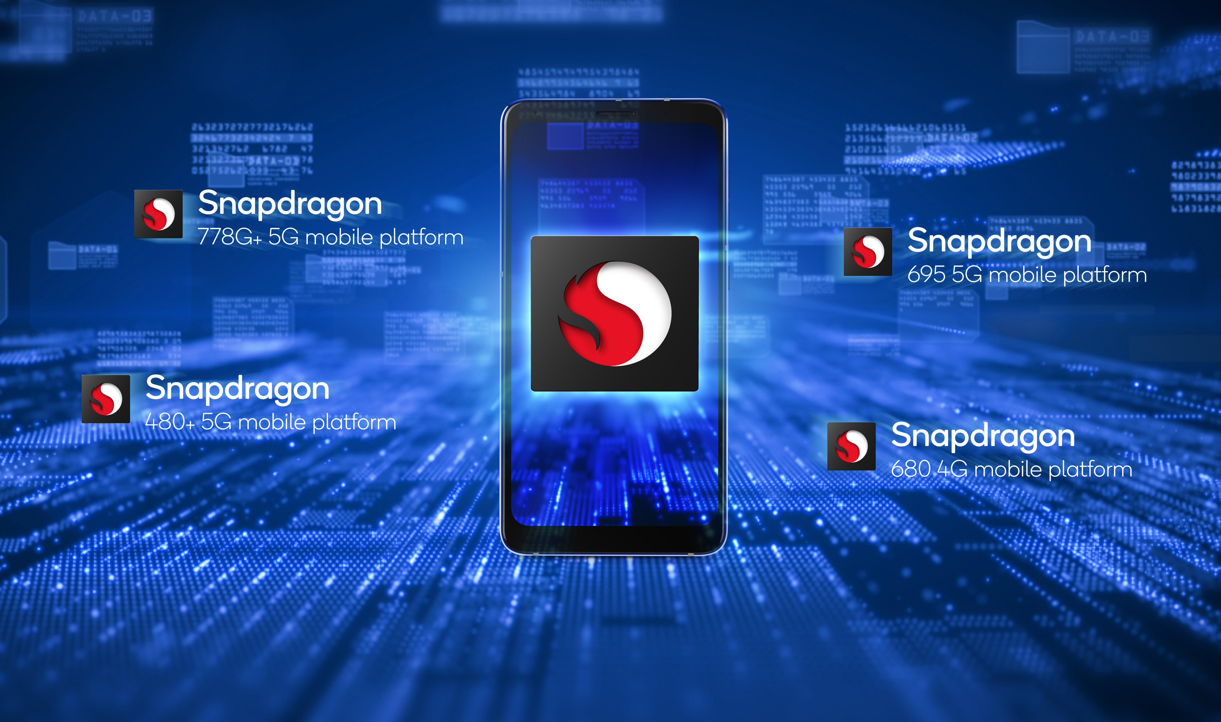Snapdragon 778G Plus + Snapdragon 695 5G + Snapdragon 480 Plus + Snapdragon 680 4G